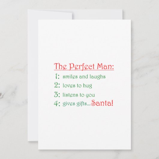 Het perfecte Man Kaart (Voorkant)