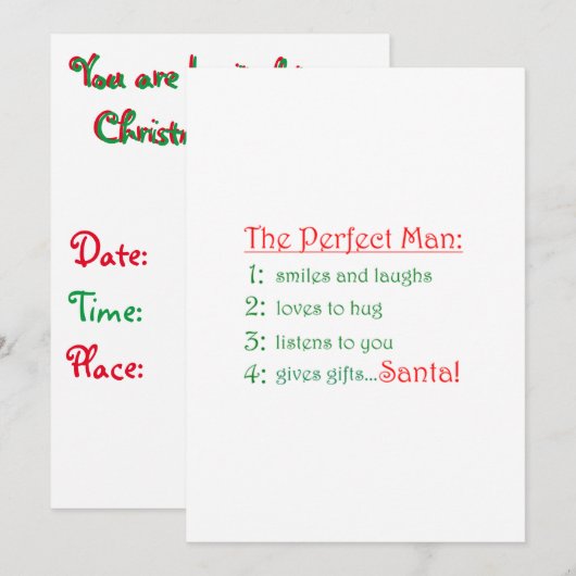 Het perfecte Man Kaart (Voorkant / Achterkant)