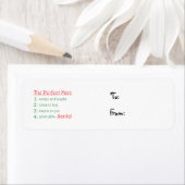 Het perfecte Man-kerstlabel Etiket (Insitu)