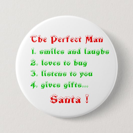 Het perfecte Man - knopen Ronde Button 7,6 Cm (Voorkant)