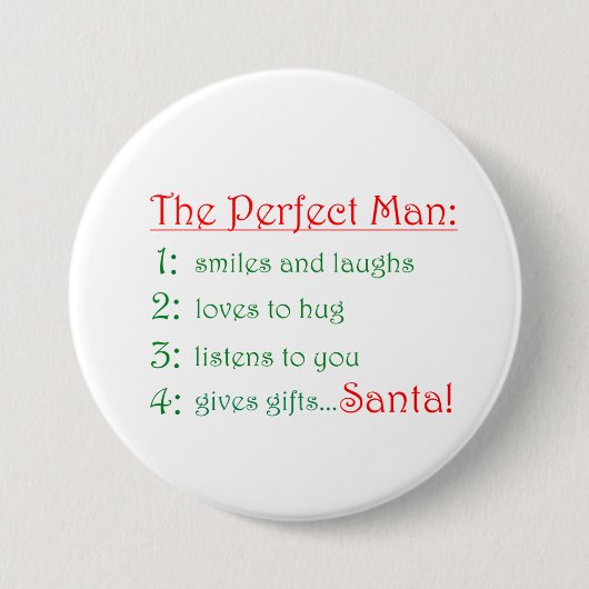 Het perfecte Man - knopen Ronde Button 7,6 Cm (Voorkant)