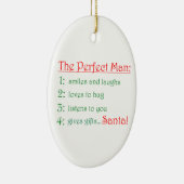 Het perfecte Man-ovaal siermiddel Keramisch Ornament (Rechts)