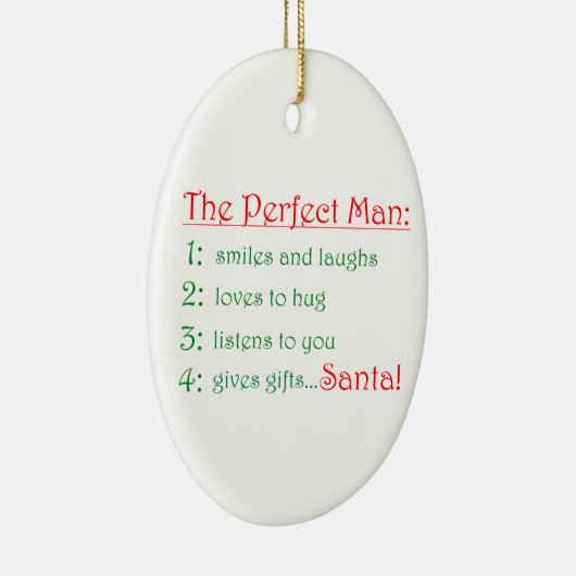 Het perfecte Man-ovaal siermiddel Keramisch Ornament (Rechts)