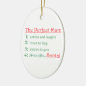 Het perfecte Man-ovaal siermiddel Keramisch Ornament (Links)