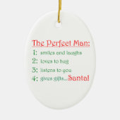 Het perfecte Man-ovaal siermiddel Keramisch Ornament (Voorkant)