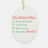 Het perfecte Man-ovaal siermiddel Keramisch Ornament (Achterkant)