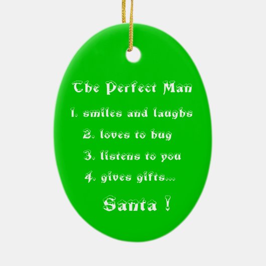 Het perfecte Man-ovaal siermiddel Keramisch Ornament (Achterkant)