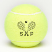 Het perfecte match aangepaste naam logo monogram tennisballen (Achterkant)