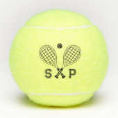 Het perfecte match aangepaste naam logo monogram tennisballen (Voorkant)