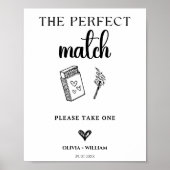 Het Perfecte Match Huwelijksbord Poster (Voorkant)