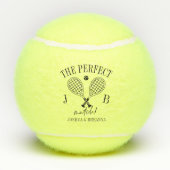 Het Perfecte Match Trouw Koppel Logo Aangepaste Na Tennisballen (Achterkant)