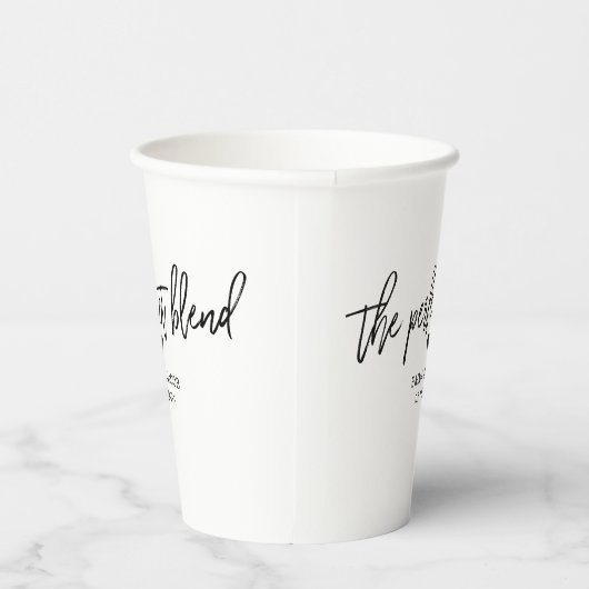 Het perfecte mengsel, thee of koffie papieren bekers (Rechts)