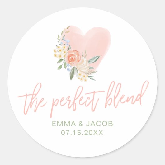 Het perfecte mengsel, thee of koffie ronde sticker (Voorkant)