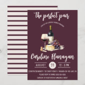 Het perfecte paar! Wijn en Vrijgezellenfeest Kaart (Voorkant / Achterkant)