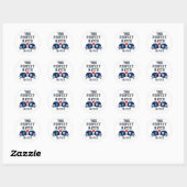 Het perfecte voetbal trouwmonogram ronde sticker (Vel)