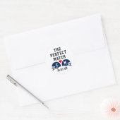 Het perfecte voetbal trouwmonogram ronde sticker (Envelop)