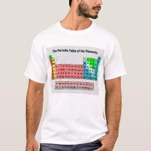 Het Periodiek Systeem (eenvoudig met achtergrond v T-shirt