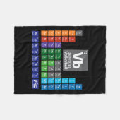 Het periodiek systeem van de volleybal standaard fleece deken (Voorkant (Horizontaal))