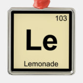 Het periodiek tabelsymbool Le-Lemonade Chemistry Metalen Ornament (Voorkant)