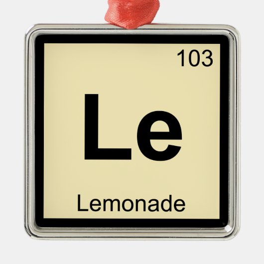 Het periodiek tabelsymbool Le-Lemonade Chemistry Metalen Ornament (Voorkant)