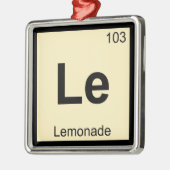 Het periodiek tabelsymbool Le-Lemonade Chemistry Metalen Ornament (Links)