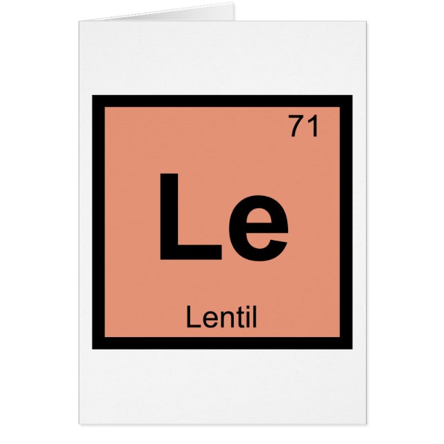 Het periodiek tabelsymbool Le-Lentil Chemistry (Voorkant)