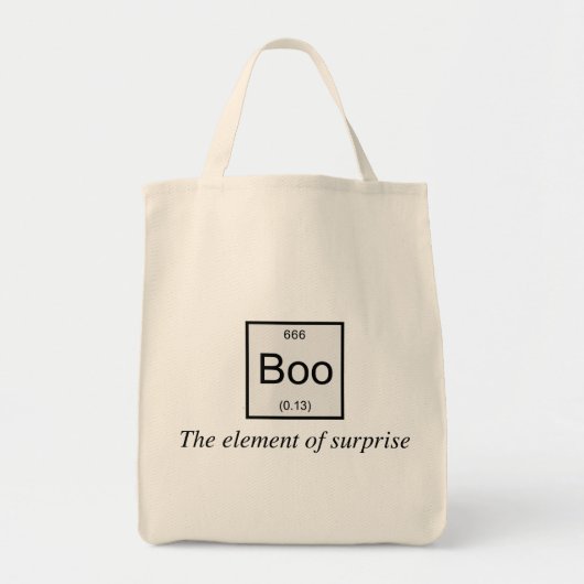 Het periodieke lijstelement van verrassing is Boo, Tote Bag (Voorkant)