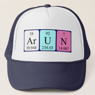 Het periodieke pet van de lijstnaam van Arun