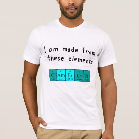 Het periodieke shirt van de lijstnaam van camera's (Voorkant)