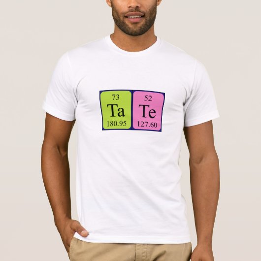 Het periodieke shirt van de lijstnaam van de datum (Voorkant)