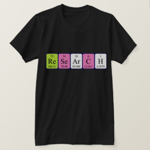Het periodieke shirt van de lijstnaam van het onde
