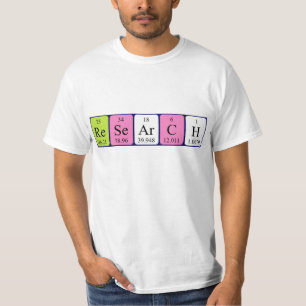 Het periodieke shirt van de lijstnaam van het onde