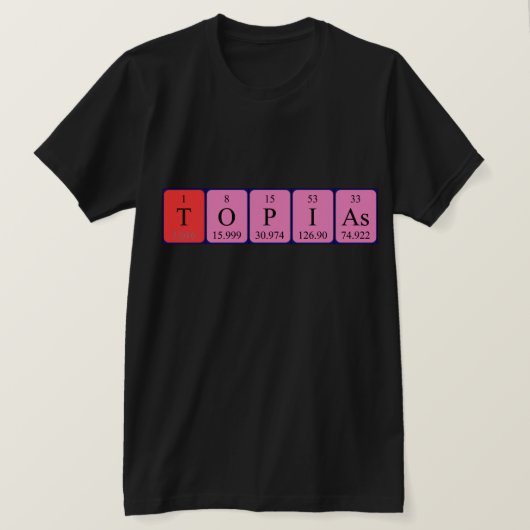Het periodieke shirt van de lijstnaam van Topias (Design voorkant)