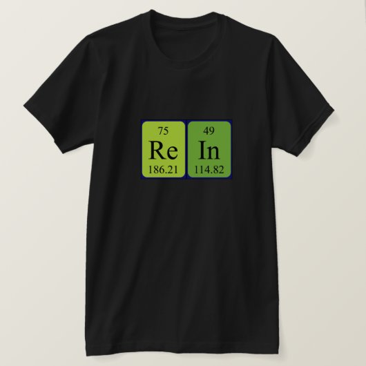 Het periodieke shirt van de Naam van de Rein (Design voorkant)
