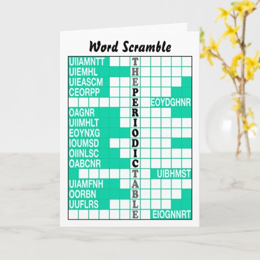 Het periodieke Woord van de Lijst gooit door Kaart (Gele Bloem)