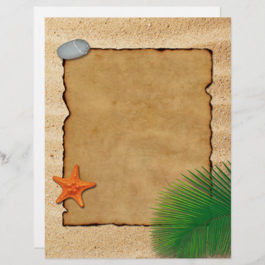 Het perkament met zand - briefterhead Stationery (Voorkant / Achterkant)