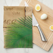 Het perkament op de Zand-achtergrond - Keukenhandd Theedoek (Quarter Fold)