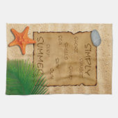 Het perkament op de Zand-achtergrond - Keukenhandd Theedoek (Horizontaal)