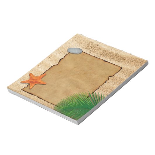 Het perkament op Zand "Mijn noten" - Notitieblok (Linkerzijde)