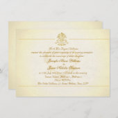 Het perkamentpapier voor de uitnodiging tot het a (Voorkant / Achterkant)