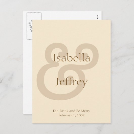 (Het Personaliseerbare) Briefkaart van de naam (Voorkant / Achterkant)