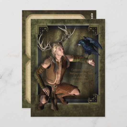 Het Personaliseerbare Briefkaart van het Mannetje (Voorkant / Achterkant)