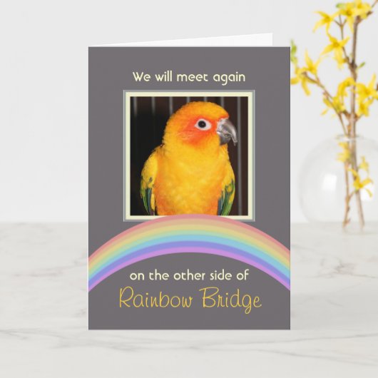 Het Personaliseerbare Gedenkteken van het Huisdier Kaart (Gele Bloem)