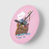 Het Personaliseerbare Noah Doopsel van het Baby Ronde Klok (Hoek)