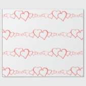 Het PERSONALISEERBARE RODE EN WITTE Verpakkende Cadeaupapier (Vlak)