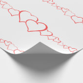 Het PERSONALISEERBARE RODE EN WITTE Verpakkende Cadeaupapier (Hoek)