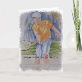 HET PERSONALISEERBARE WENSKAART VAN HET TENNIS KAART
