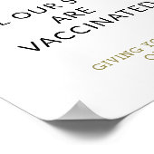 Het personeel van de bedrijfs Logo wordt gevaccine Poster (Hoek)