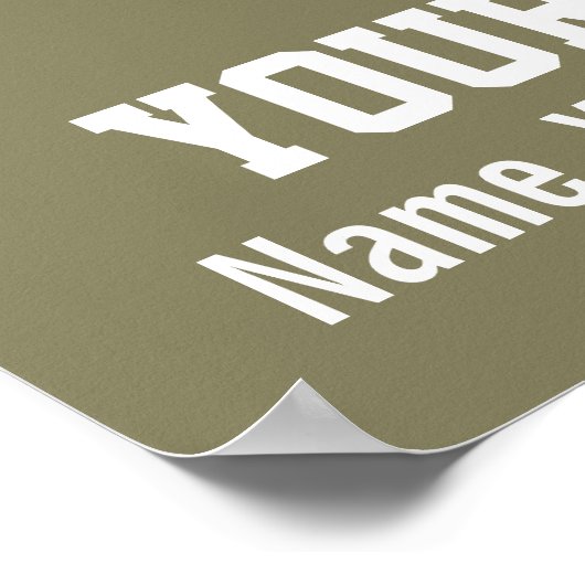 Het persoonlijke Aantal van de Naam van het Poster (Hoek)