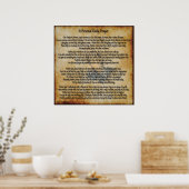 Het persoonlijke dagelijkse Poster 24x24 voor gebe (Keuken)